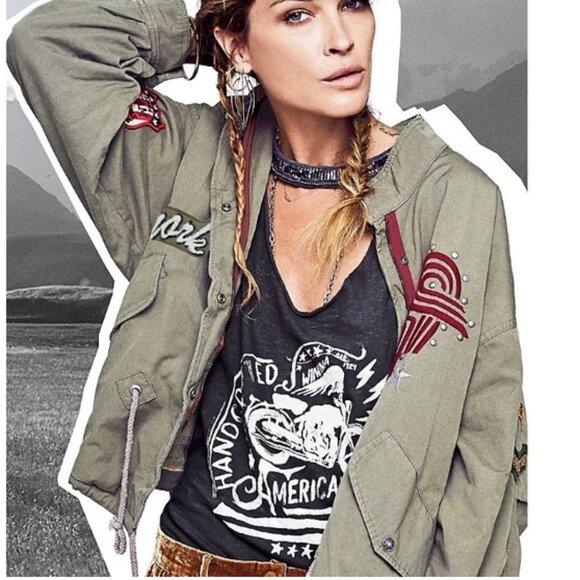 Free People Tops - Free People Winona Embellished Motorcycle Rocker Tank XS GRUNGE CITY PUNK CASUAL